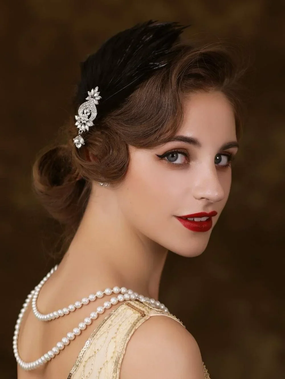 1920s Flapper Feather Headband | Roaring 20s Hair Accessories | Great Gatsby